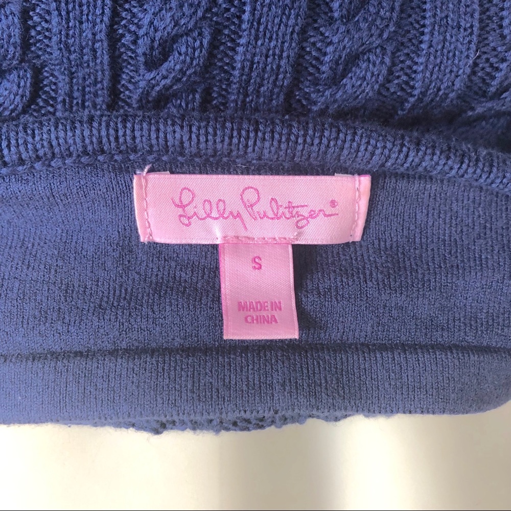 Lilly Pulitzer Blue Knit Scarf Halter Top - Picture 7 of 7